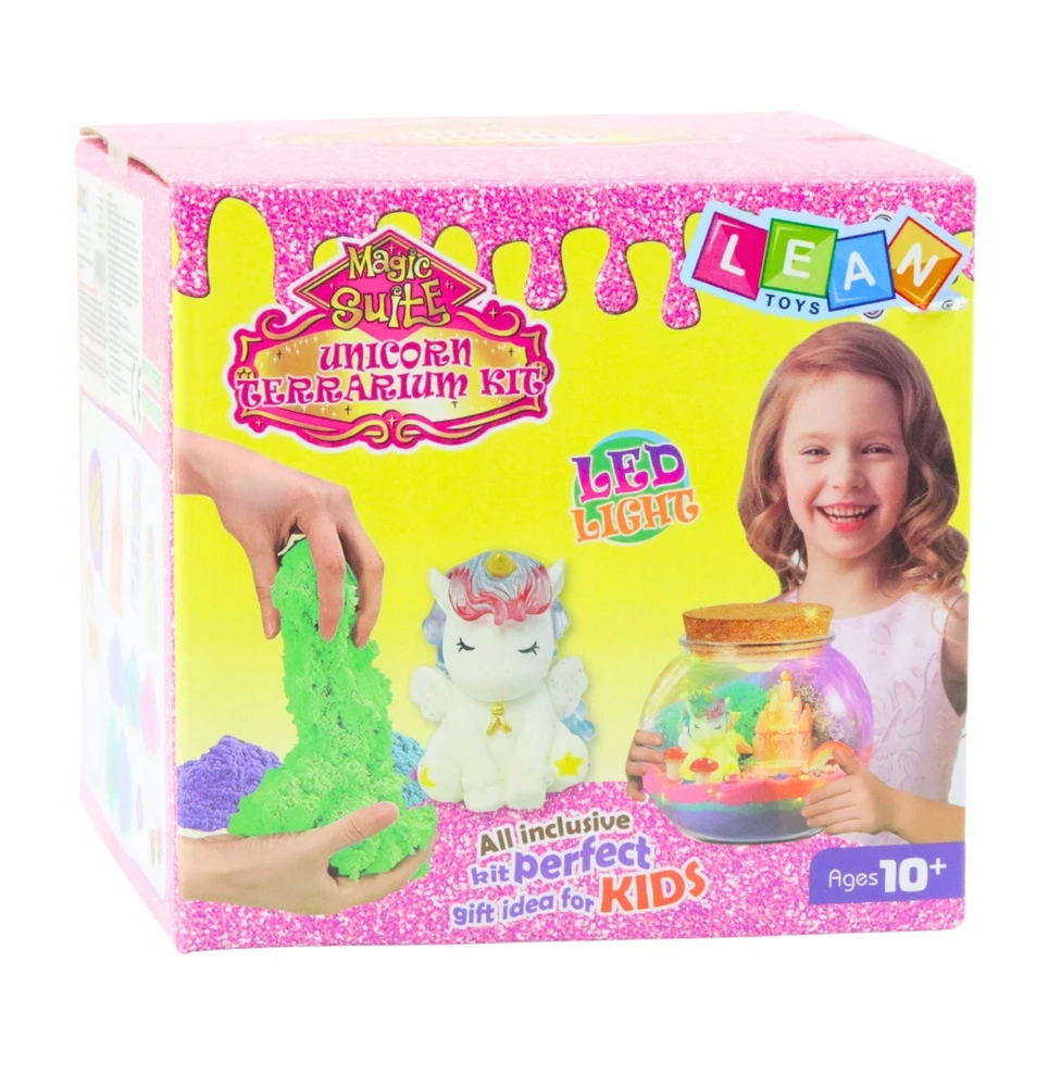 Unicorn Creative Kit Girls Night Light Kinetic Sand, DIY