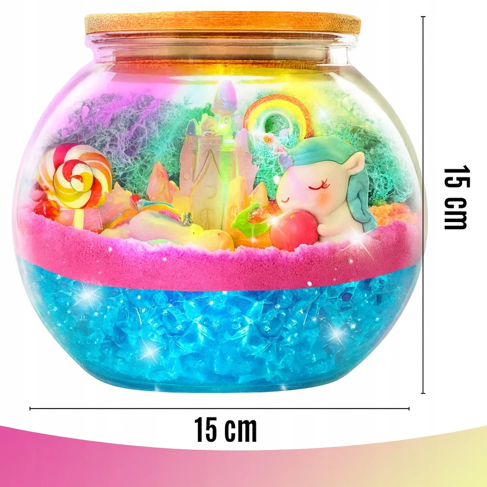 Memflow UNICORN LED NAKTINIS LEMPAS „Pasidaryk pats“ KŪRYBINGAS KINETINIS SMĖLIS + NUOTOLINIO VALDYMAS