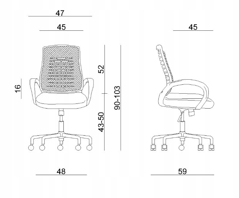 Unique Ergonomiška mėlyna biuro kėdė su atlošu ir ratukais