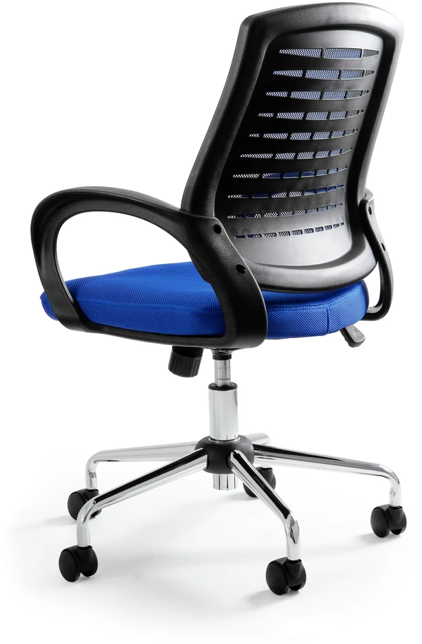 Unique Ergonomiška mėlyna biuro kėdė su atlošu ir ratukais