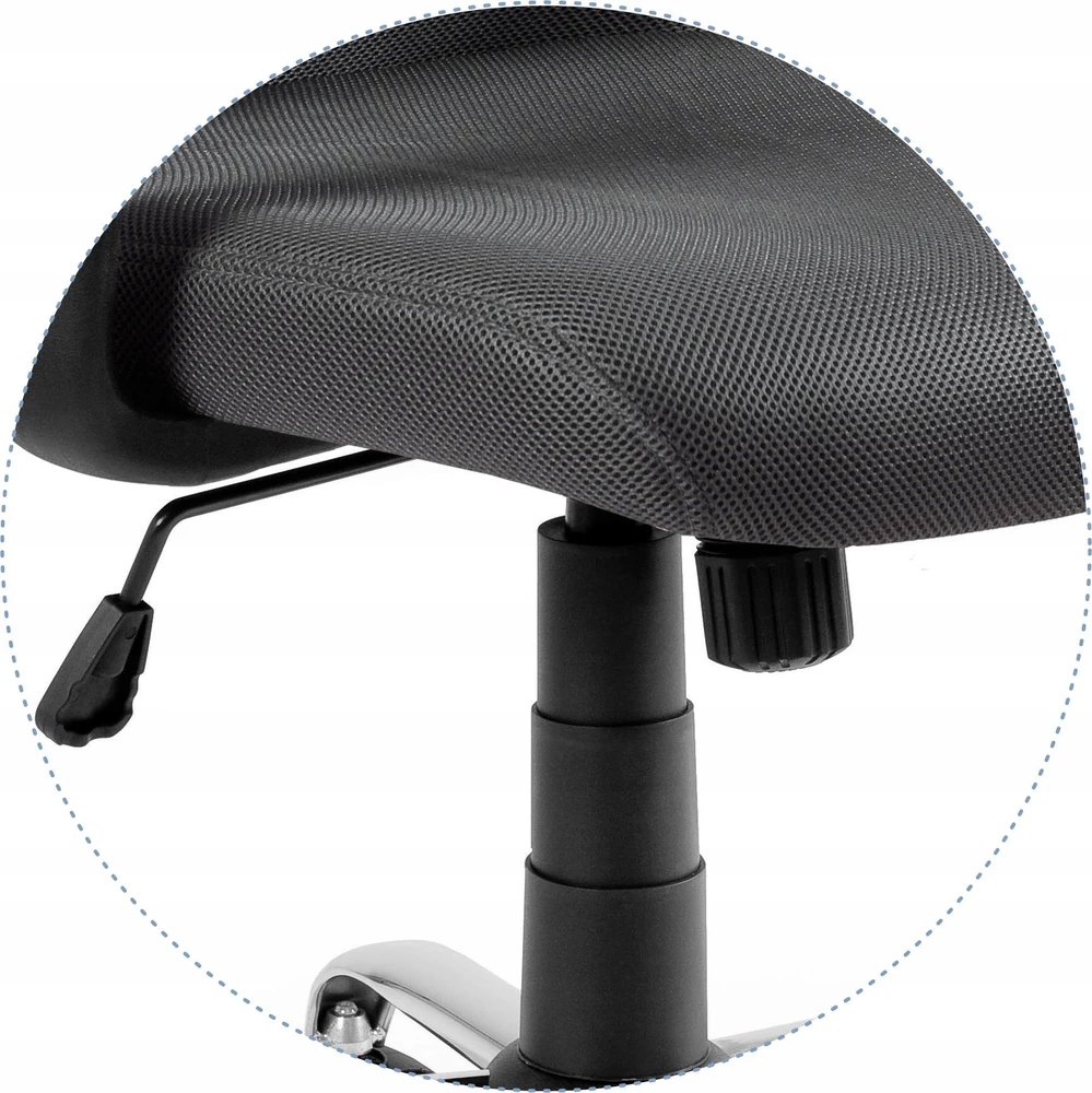 Unique Fotel Biurowy NOIRLUX Pilka Obrotowy Ergonomiczny Krzesło Komputerowe 130kg