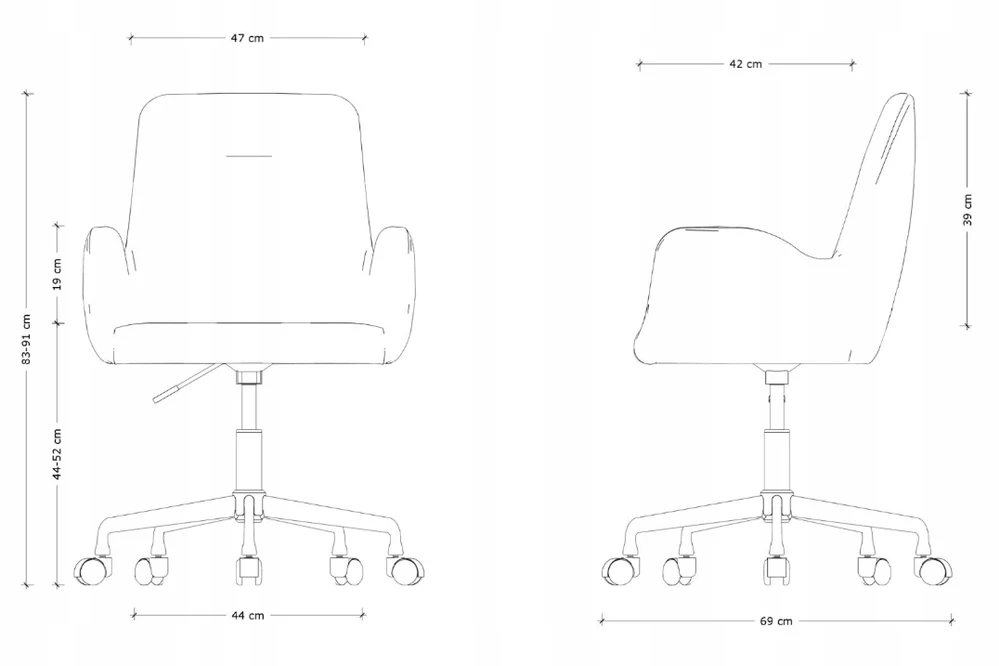Unique Krzesło Ergonomiczne BRAVO Obrotowe Biurowe Regulowane Do Komputera