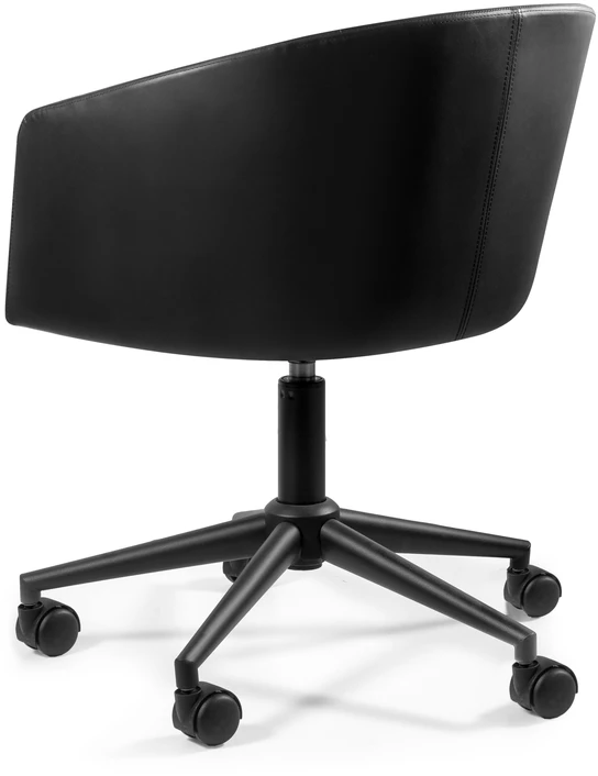 Unique Krzesło Konferencyjne BARNET Juoda Obrotowe Biurowe PU