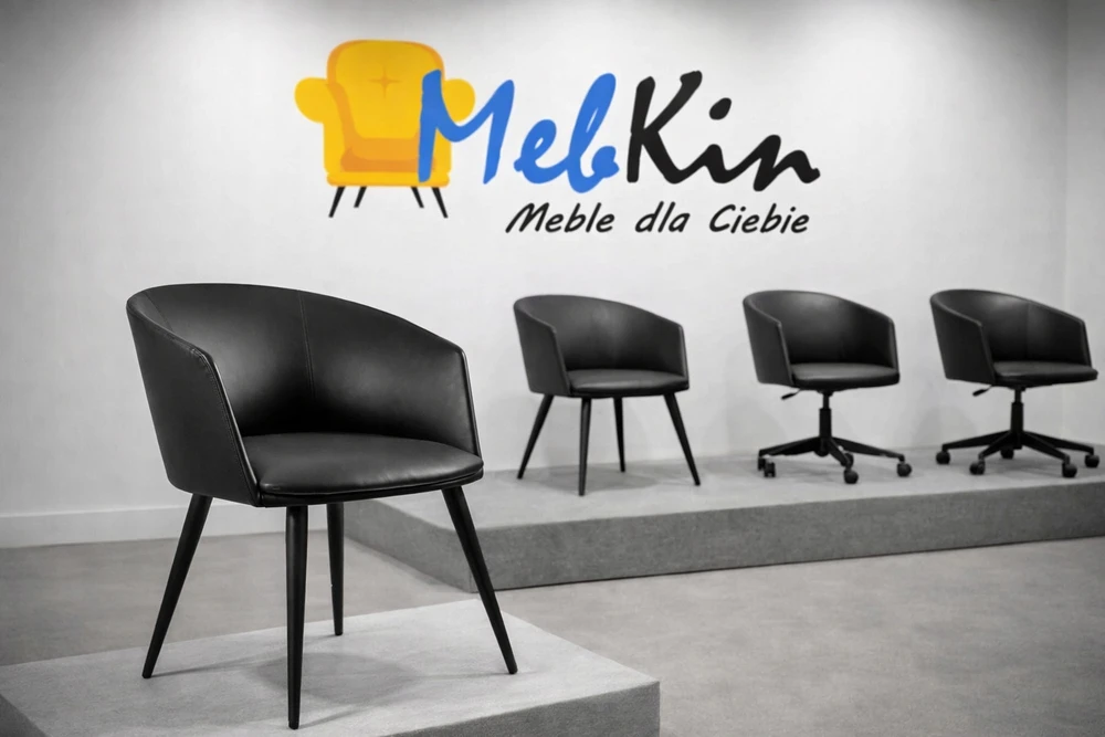Unique Krzesło konferencyjne BARNEX juoda ekoskóra do 130 kg biurowe