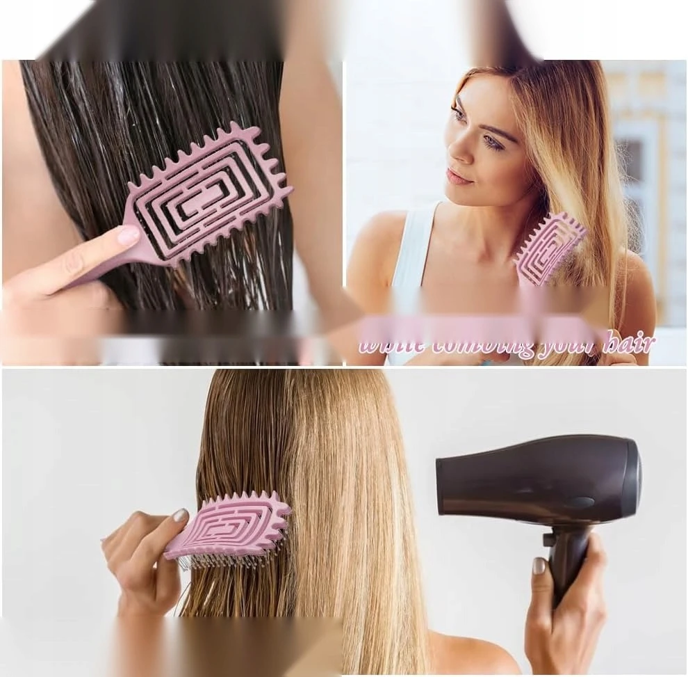 UNISEX CURL PLAUKŲ ŠEPEČETIS lenktas VĖDINIMAS DRĖGAS DRY