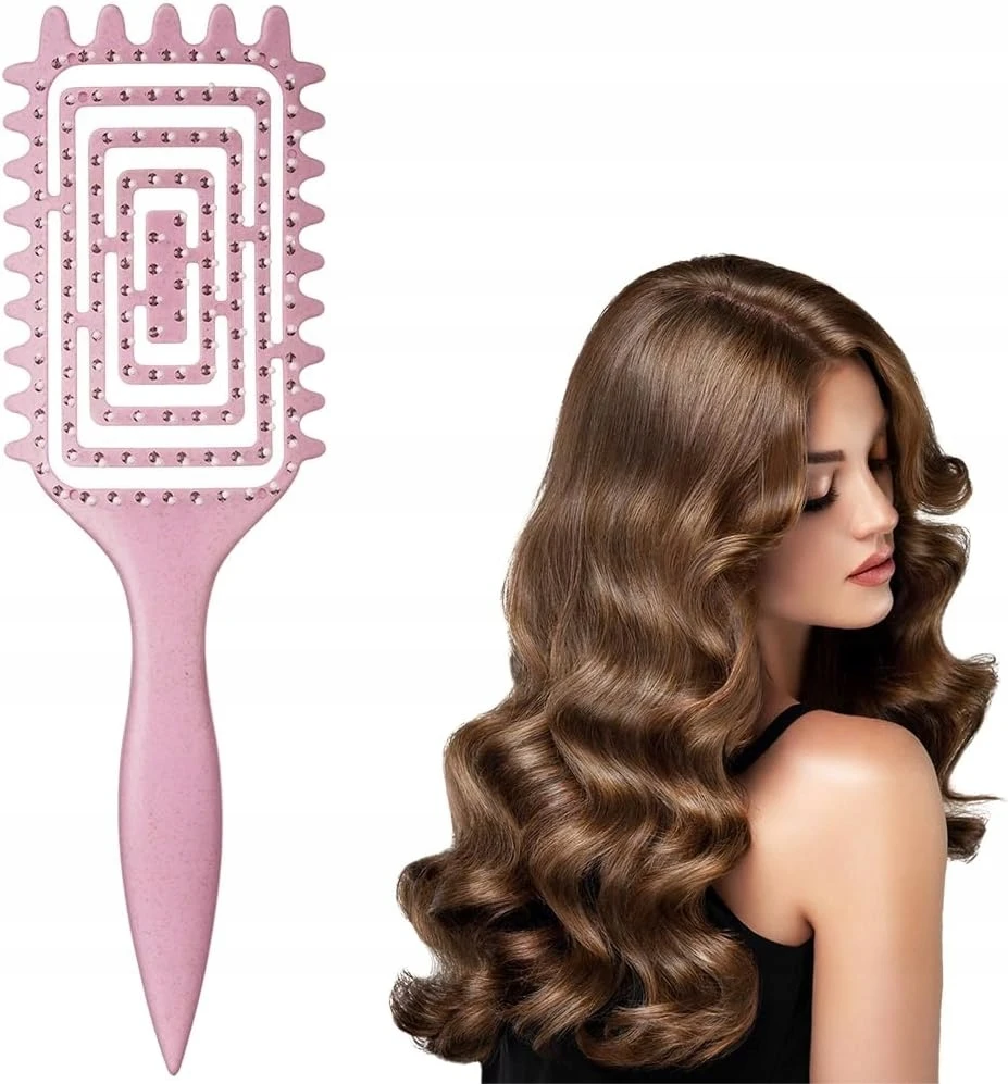 UNISEX CURL PLAUKŲ ŠEPEČETIS lenktas VĖDINIMAS DRĖGAS DRY