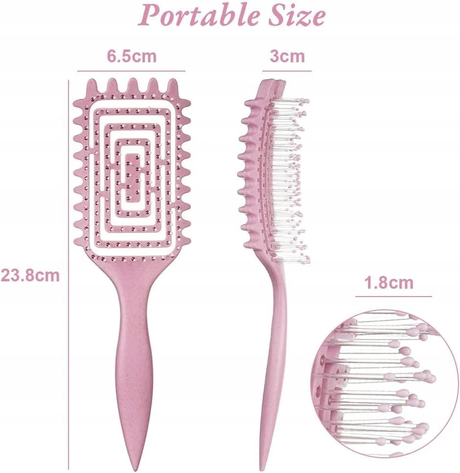 UNISEX CURL PLAUKŲ ŠEPEČETIS lenktas VĖDINIMAS DRĖGAS DRY