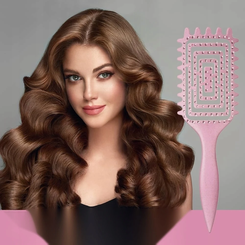 UNISEX CURL PLAUKŲ ŠEPEČETIS lenktas VĖDINIMAS DRĖGAS DRY