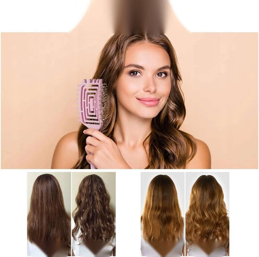 UNISEX CURL PLAUKŲ ŠEPEČETIS lenktas VĖDINIMAS DRĖGAS DRY