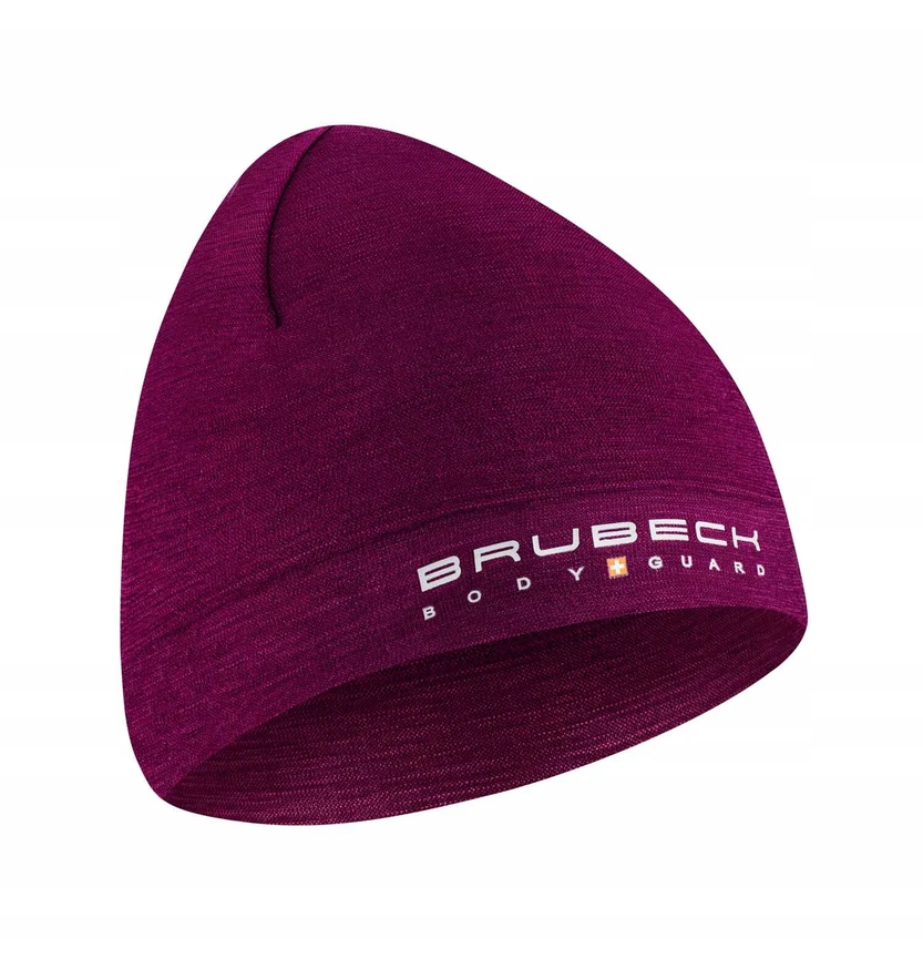 Unisex dvisluoksnė vilnonė kepurė EXTREME WOOL BRUBECK PLUM S/M