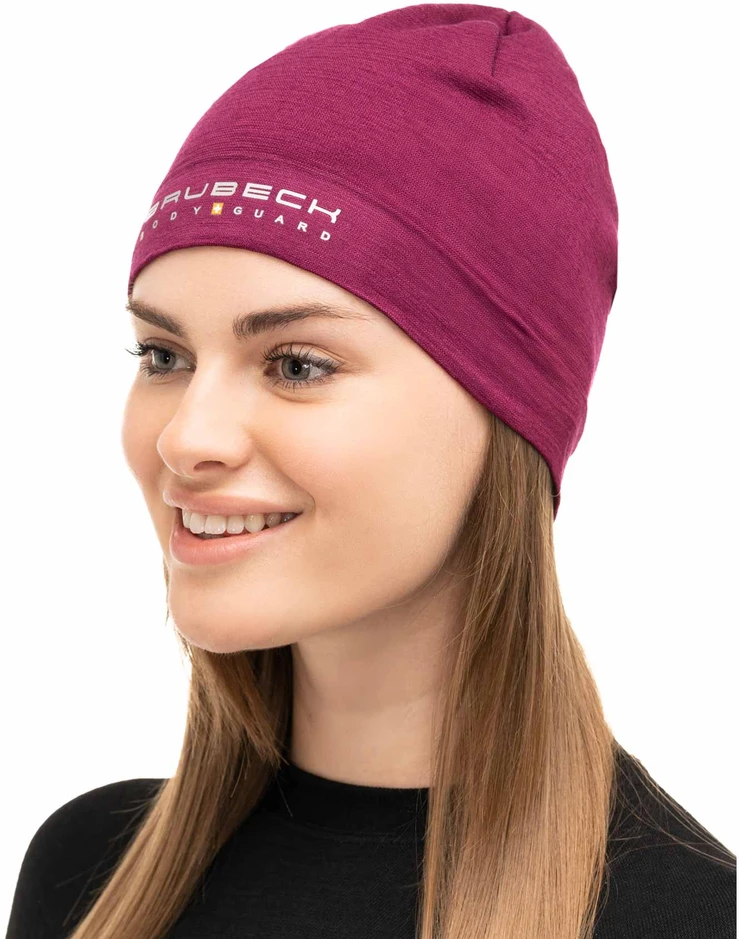 Unisex dvisluoksnė vilnonė kepurė EXTREME WOOL BRUBECK PLUM S/M