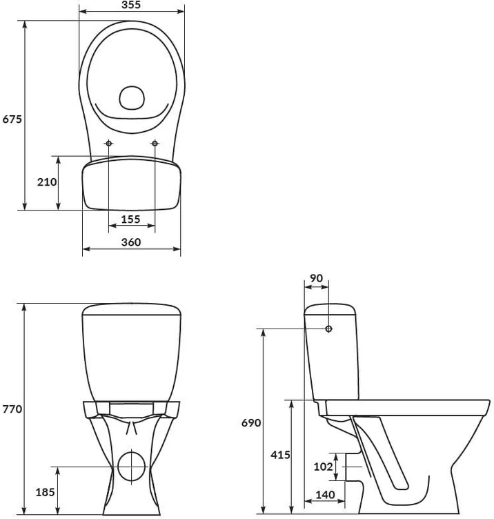 SOLO WC kompl.3/6L HORIZ. KOLO#79218000