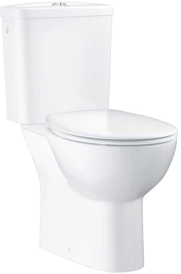 Laufen pods ar SC vāku Lua Essential Rimless, 360x650 mm, horizontals izvads, pievads no apakšas, balts