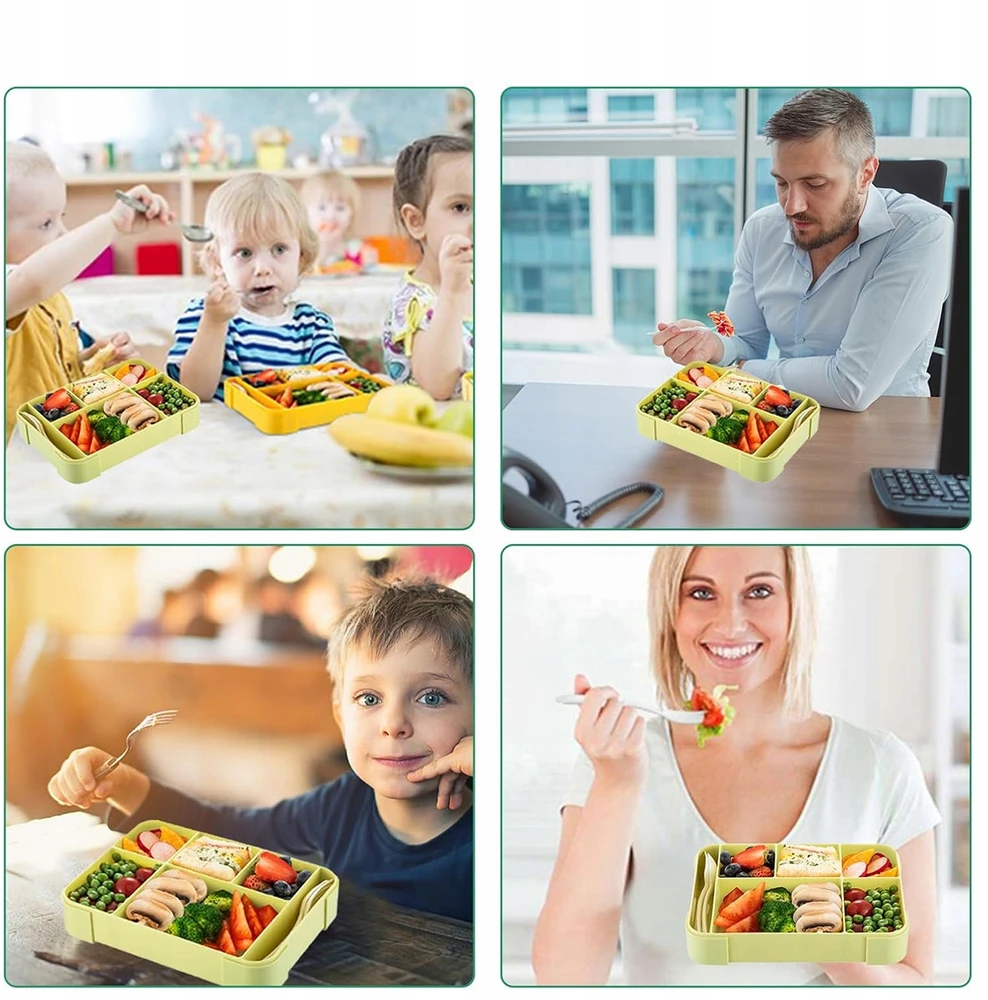 Universal 1330ml PIETŲ DĖŽĖ BENTO DĖŽĖS KONTEERIJA SU SKYRELIAIS