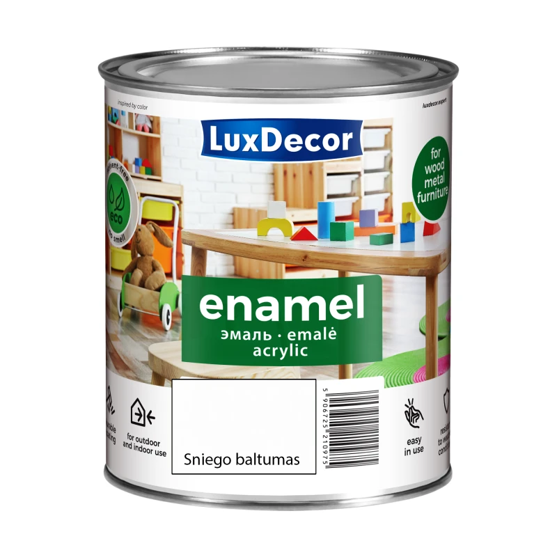 Luxdecor Emalė PRIMACOL 2,5 L matinė sniego baltumas