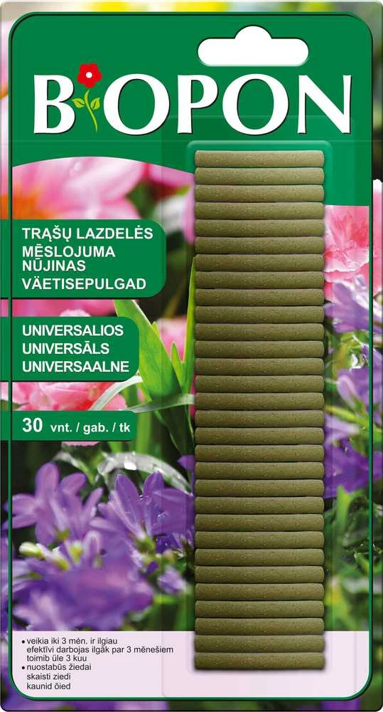 Universalios trąšų lazdelės BIOPON, 30 vnt.