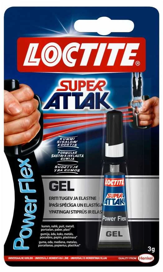 Universalūs klijai LOCTITE SUPER ATTAK PowerFlex Gel, 4 g