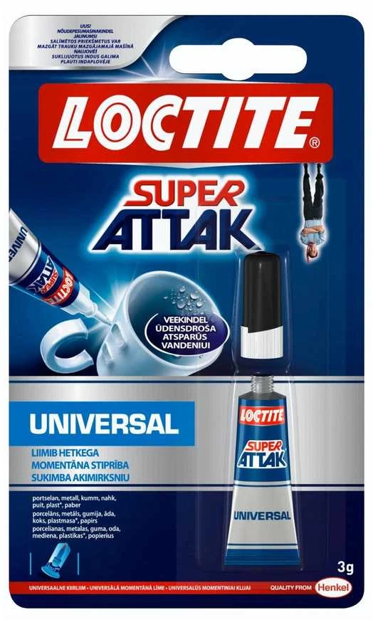 Universalūs klijai LOCTITE SUPER ATTAK Universal, 4 g