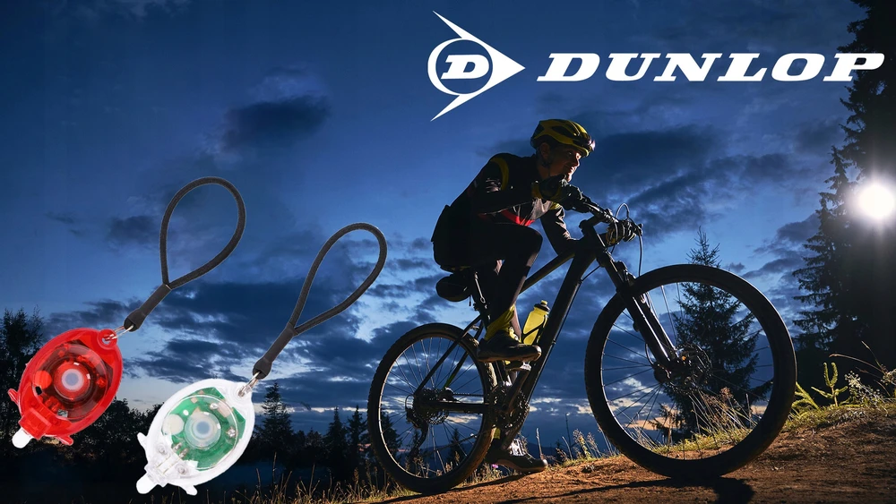 Dviračių LED lempų rinkinys Dunlop