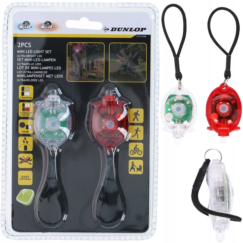 Dviračių LED lempų rinkinys Dunlop