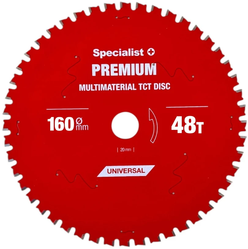 Universalus pjovimo diskas SPECIALIST+ Premium, 184 x 1,6 x 20/16 mm, 48 dantų, 0°, TCT