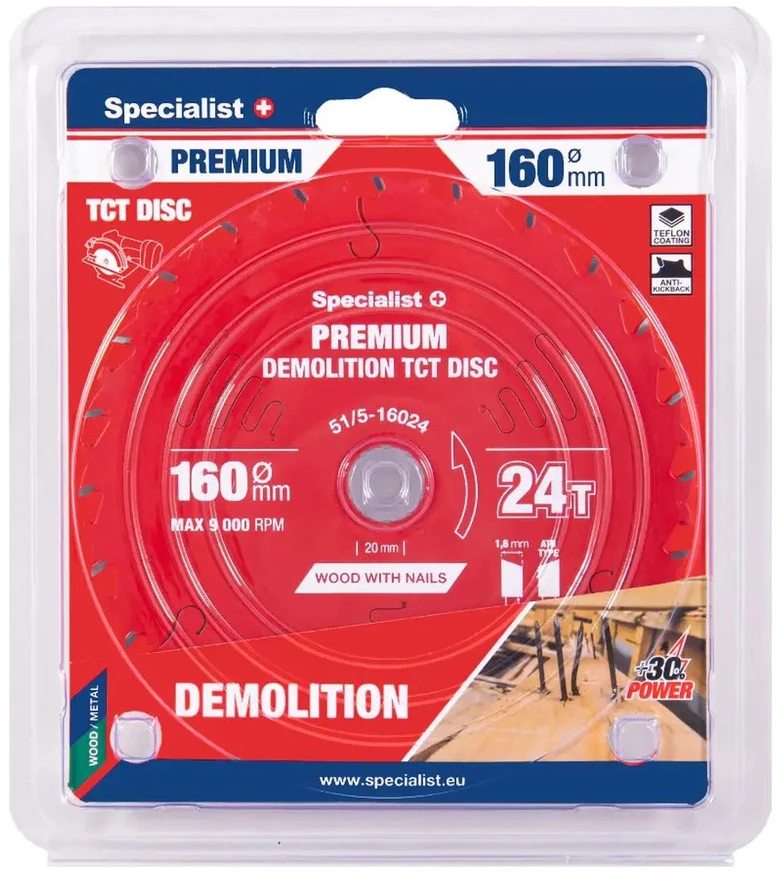 Universalus pjovimo diskas SPECIALIST+ Premium, 305 x 2,6 x 30 mm, 60 dantų, 0°, TCT, staklėms