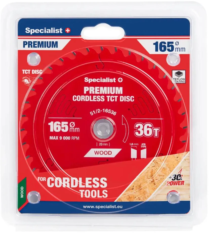 Universalus pjovimo diskas SPECIALIST+ Premium, 184 x 1,6 x 20/16 mm, 48 dantų, 0°, TCT