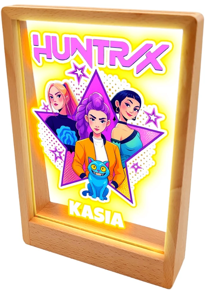 Upominki_Pl LED naktinė lempa Huntrix K-pop Huntresses Rumi Mira Zoey dovana vaikui