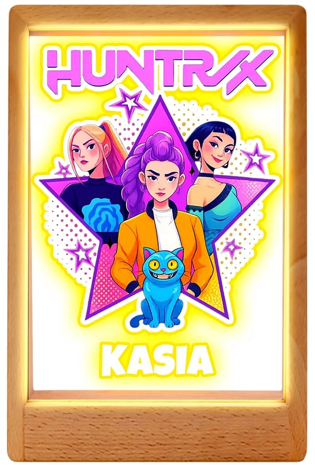 Upominki_Pl LED naktinė lempa Huntrix K-pop Huntresses Rumi Mira Zoey dovana vaikui