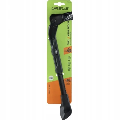 URSUS - Dviračių šoninė atrama King 2 Xl 27,5-29" Juoda, Reguliuojama, Alu, Pirmasis montavimas