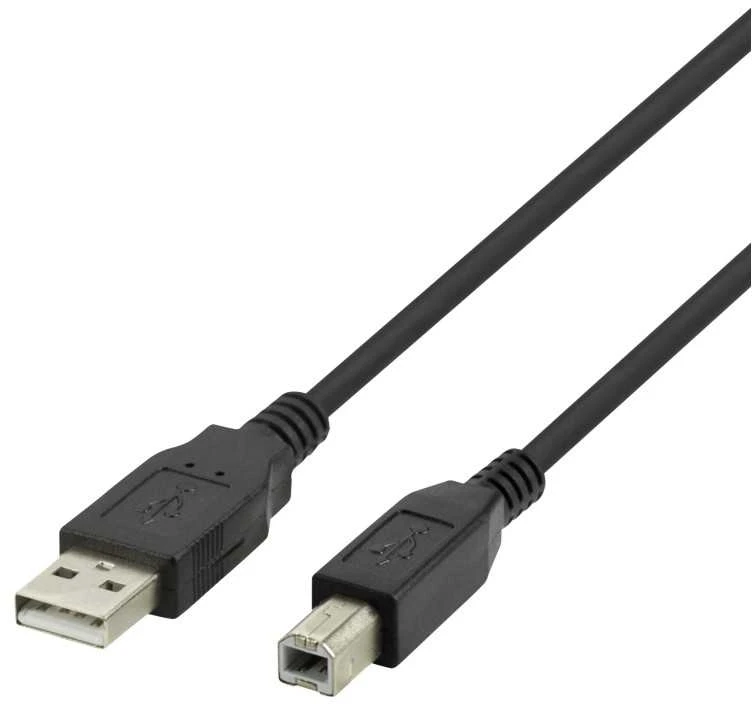 USB-B 2.0 kabelis DELTACO tinkamas spausdintuvams, 3m juodas / USB-230S-K / R00140006