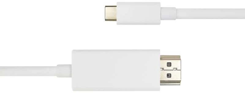 USB-C - HDMI kabelis DELTACO 4K UHD, paauksuotos jungtys, 2m, baltas / USBC-HDMI1021-K / 00140022