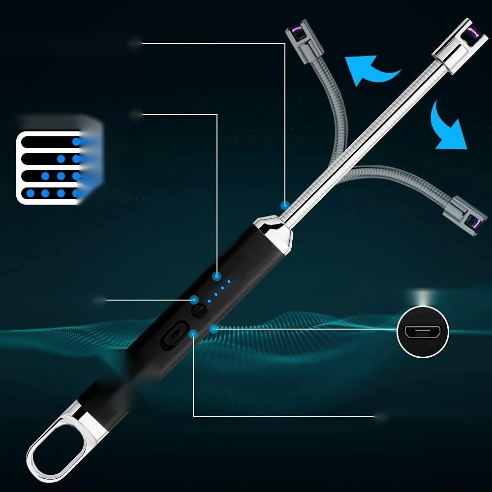USB ELEKTRINIS žiebtuvėlis BELIEPS ŽIDINĖ ŽVAKĖ, ATSpari vandeniui