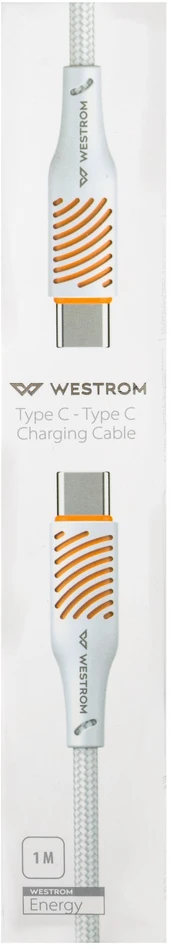 USB kabelis D-FRUIT DF440C, C-USB-C, 1 m, pilkos sp.