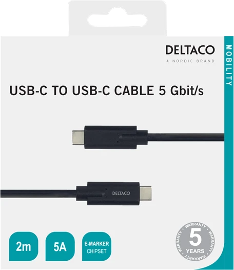 USB kabelis D-FRUIT DF440C, C-USB-C, 1 m, pilkos sp.