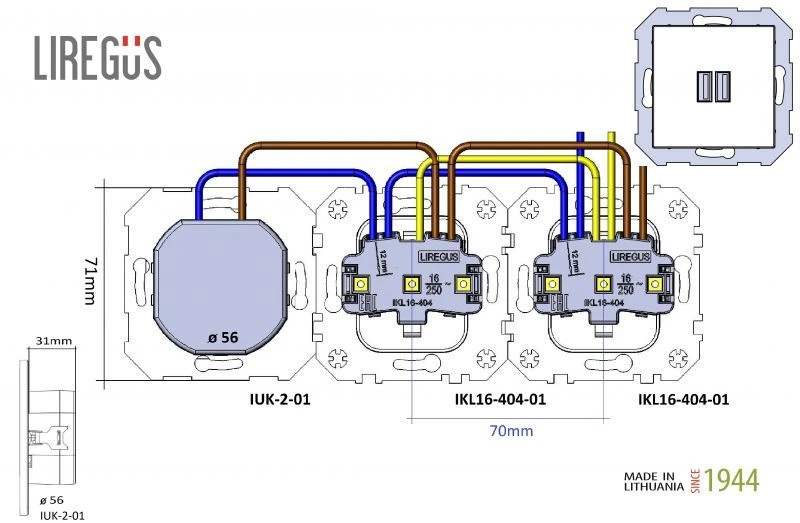 USB kroviklis LIREGUS EPSILON, juodos spalvos