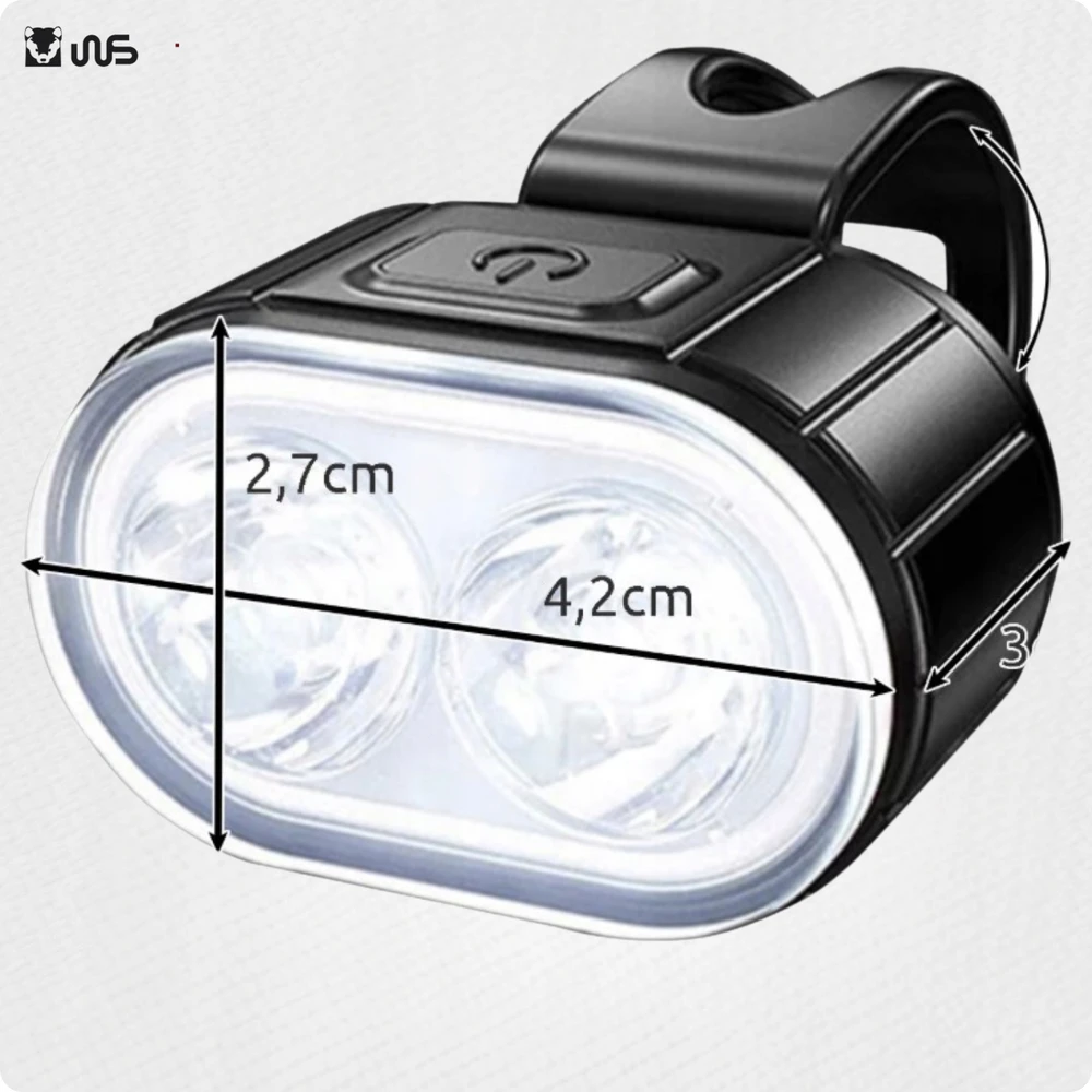 USB LED dviračio žibintų rinkinys priekiniam ir galiniam universaliam galingam žibintui