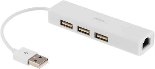 USB Hub - LINDY USB 3.2 Type C Hub, 3 Jungtys, Gigabit Ethernet Konverteris, Juodas