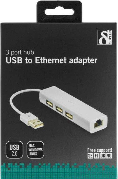 USB Hub - LINDY USB 3.2 Type C Hub, 3 Jungtys, Gigabit Ethernet Konverteris, Juodas