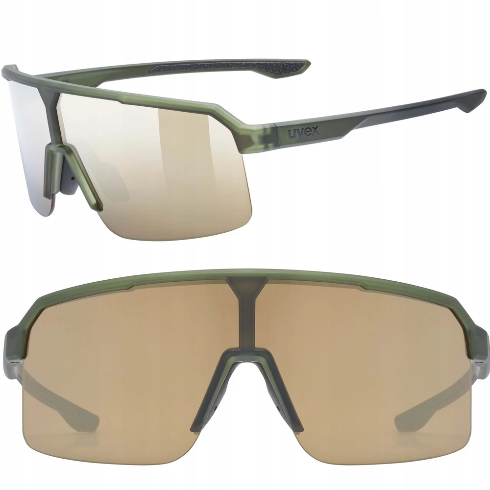 Akiniai Uvex ramp olive matt / mirror auksinis