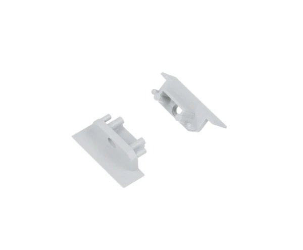 LED juostos profilio GROOVE10.V2 užbaigimo elementai su skyle, pilki, 2vnt.