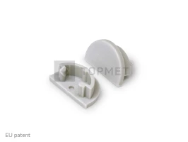 Topmet LED juostos profilio ARC12 užbaigimo elementas D, pilkas