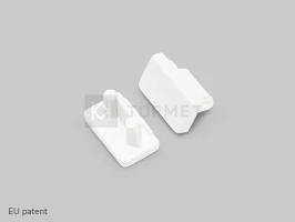 LED juostos profilio SLIM8 užbaigimo elementas, baltas, 2vnt. komplekte