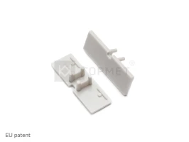 LED juostos profilio BACK10 užbaigimo elementas su skyle, pilkas
