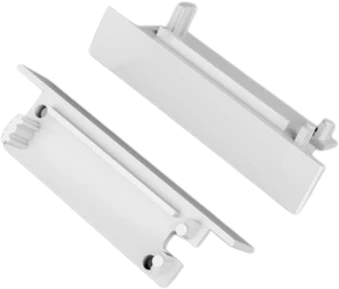 LED juostos profilio FLAT užbaigimo elementas, baltas su skyle