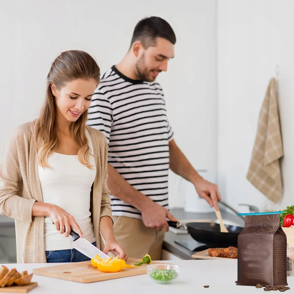 UŽDARIMAS 20 VIENETŲ MAIŠIŲ 4 DYDŽIŲ SPALVOTAS MAISTO spaustukas