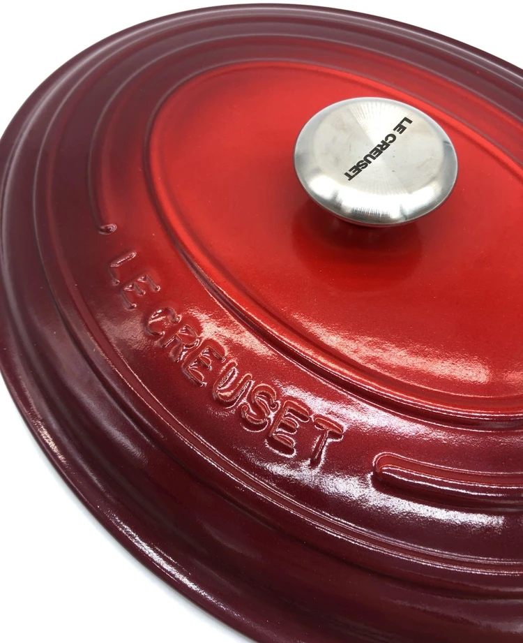 Uždenkite 35 cm Le Creuset raudoną ketaus keptuvę