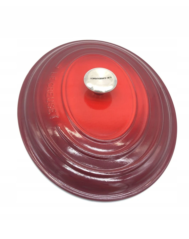 Uždenkite 35 cm Le Creuset raudoną ketaus keptuvę