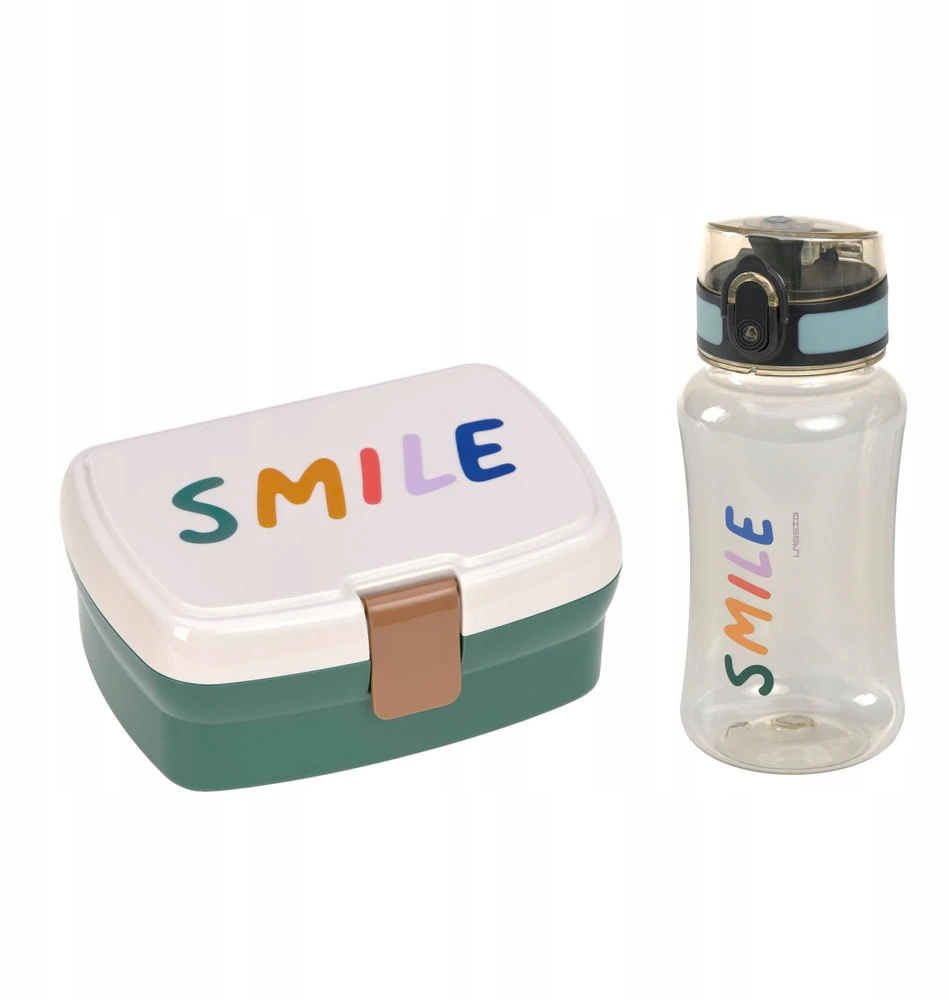 Lassig Užkandžių dėžutės ir gertuvės rinkinys SMILE