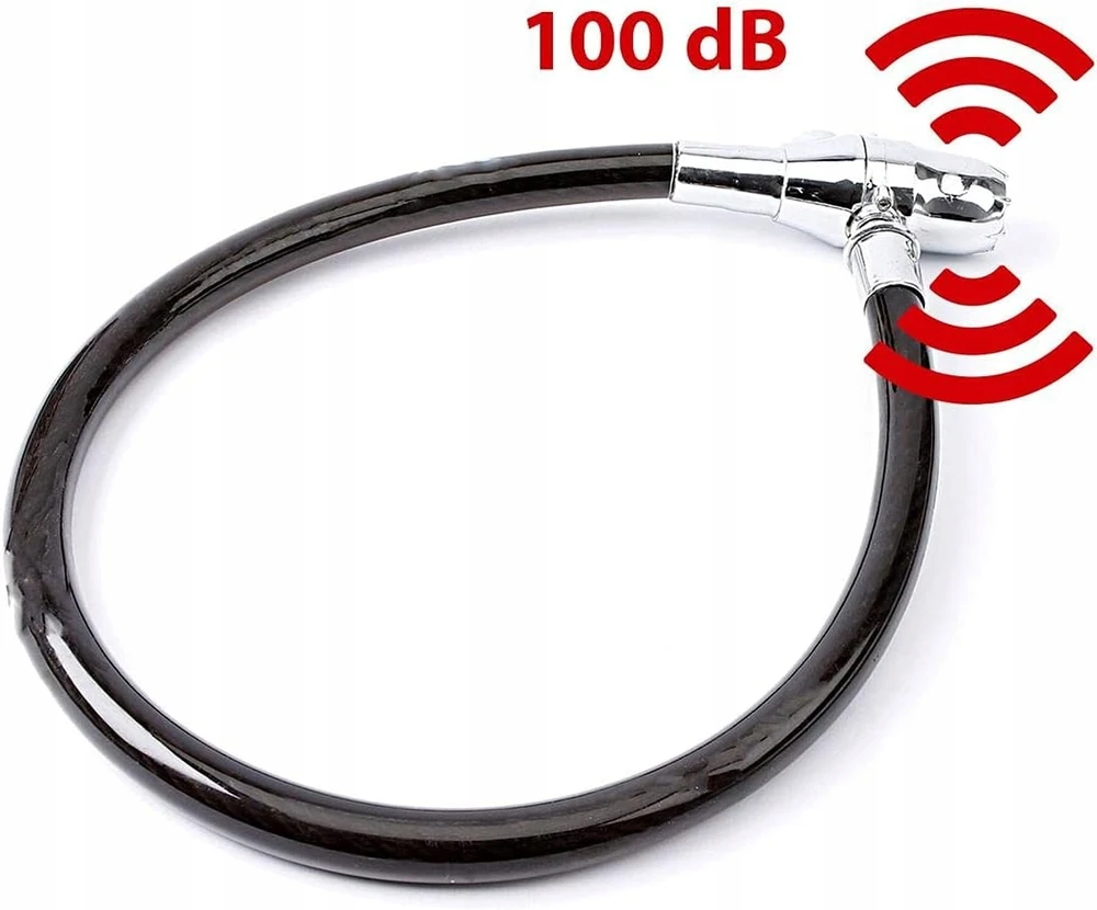 Užraktas Olympia S200 plieno trosas su signalizacija 60 cm